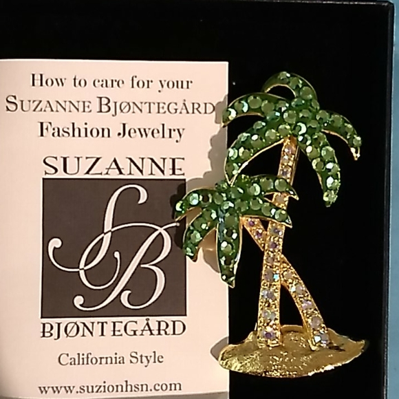 Suzanne Bjontegard Palm Tree Brooch - Picture 1 of 5